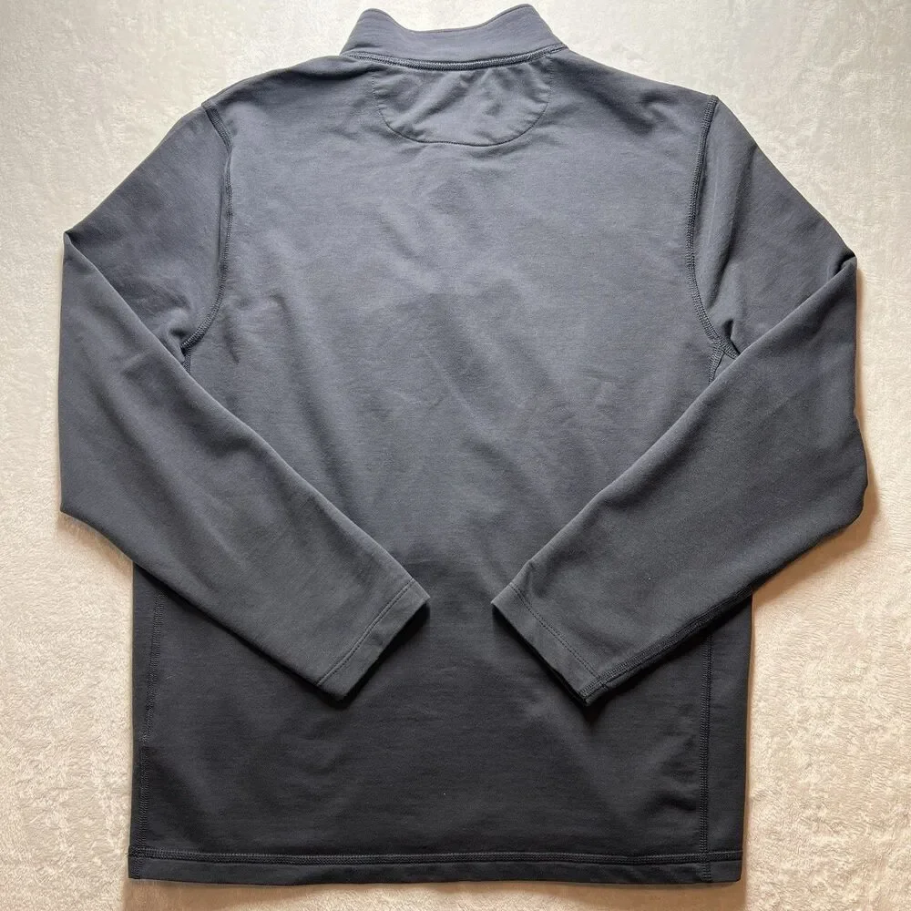 J.Crew Performance Quarter Zip Long Sleeve Stretch Size M Blue Pullover